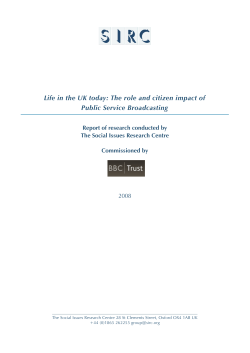 Life in the UK today: the role and citizen impact of public