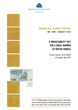 A predictability test for a small number of nested - ECB