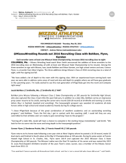 MizzouWrestling Rounds out 2016 Recruiting Class with Bohlken