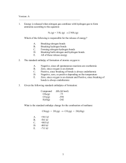 CHEM 1210 Exam #2 AU12