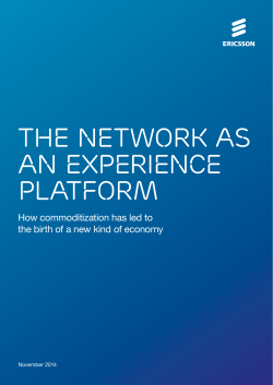 The Network as an Experience Platform