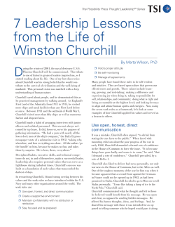 7 Leadership Lessons from the Life of Winston Churchill