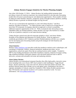 Johnny Rockets Engages Intalytics for Market Planning Insights