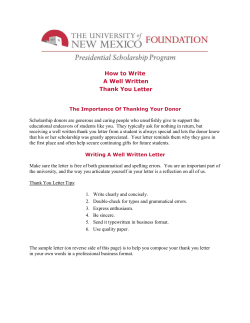 How to Write A Well Written Thank You Letter