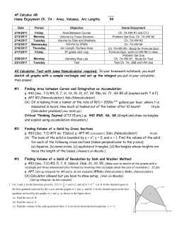 Ch. 7A Area and Volume Feb. 10