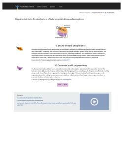 Programs Features for All Three Factors page