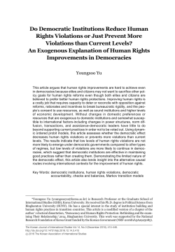 Do Democratic Institutions Reduce Human Rights Violations or Just