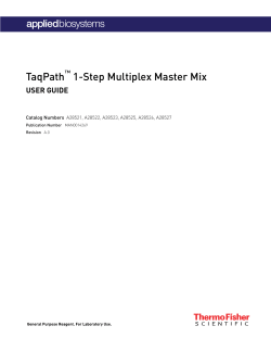 TaqPath 1-Step Multiplex Master Mix User Guide