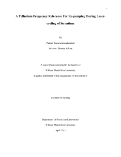 A Tellurium Frequency Reference For Re