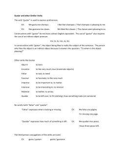 Gustar and other Similar Verbs