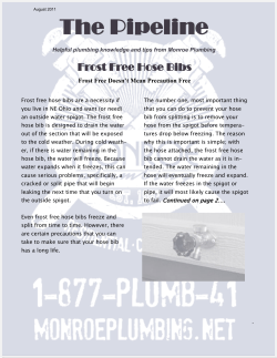 The Pipeline - Monroe Plumbing Inc.