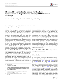How sensitive are the Pacific–tropical North Atlantic