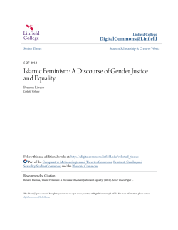 Islamic Feminism: A Discourse of Gender Justice and Equality