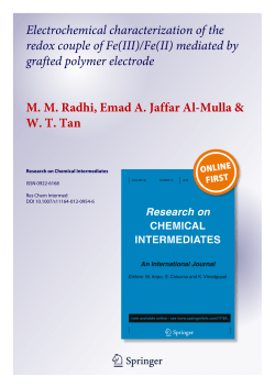 Electrochemical characterization of the redox couple of Fe(III)/Fe(II