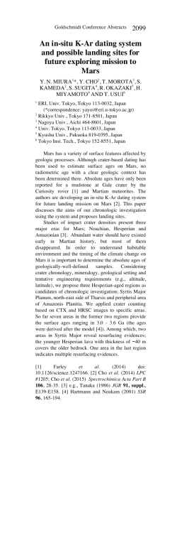 An in-situ K-Ar dating system and possible landing sites for future