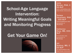 School-Age Language Intervention