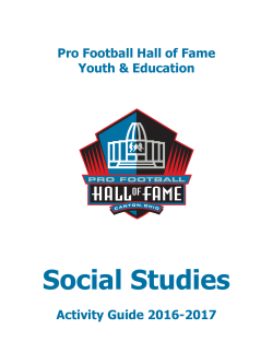 Social Studies - the Pro Football Hall of Fame