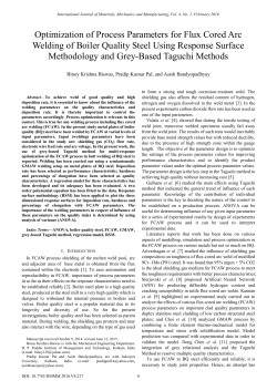 Optimization of Process Parameters for Flux Cored Arc Welding of