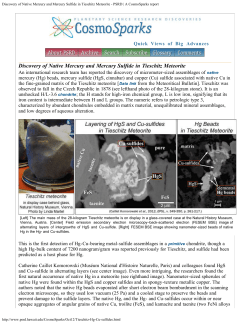 Discovery of Native Mercury and Mercury Sulfide in Tieschitz Meteorite