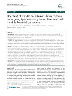 One third of middle ear effusions from children undergoing