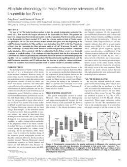 Absolute chronology for major Pleistocene advances of the