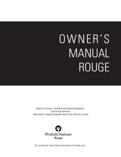 OWNER` S MANUAL ROUGE