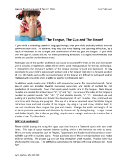 The Tongue The Cup and The Straw