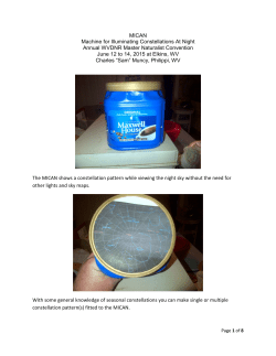 MICAN Machine for Illuminating Constellations At Night Annual