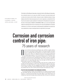 Corrosion and corrosion control of iron pipe