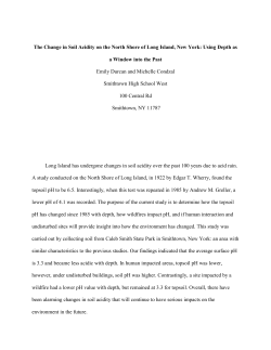 The Change in Soil Acidity on the North Shore of Long Island, New