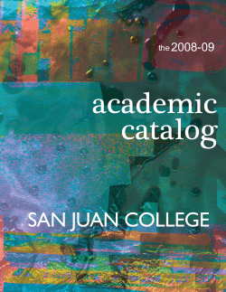 Catalog 2008-09 - San Juan College