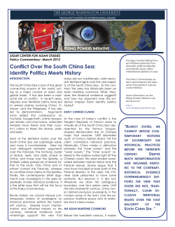 Conflict Over the South China Sea: Identity Politics Meets History