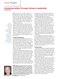 Catalyzing Safety Through Scissors Leadership