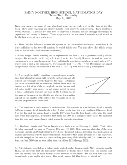 Problems - TTU Math Department