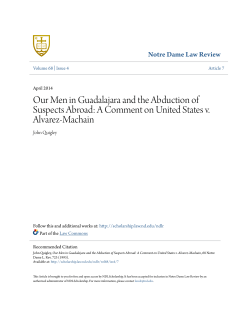 Our Men in Guadalajara and the Abduction of Suspects Abroad: A