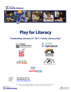 Play for Literacy - Literacy For Life Foundation