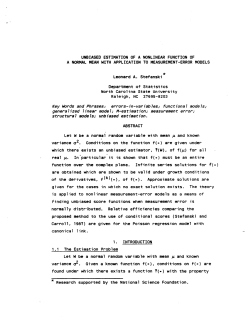 UNBIASED ESTIMATION OF A NONLINEAR FUNCTION OF A
