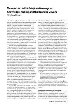 Thomas Harriot`s A briefe and true report