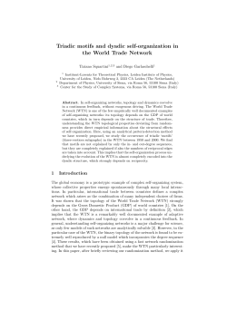 Triadic Motifs and Dyadic Self-Organization in the World Trade