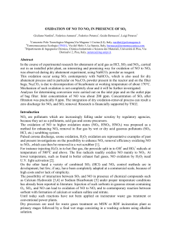 OXIDATION OF NO TO NO2 IN PRESENCE OF SO2