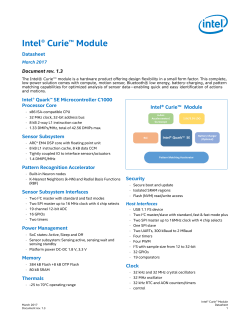 Datasheet for the Intel&reg; Curie&trade; Module