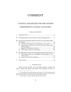 Matthew A. Harper, Comment, A Digital Departure for the Fourth