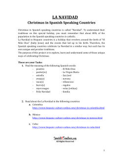Lesson Plan Spanish Culture Christmas