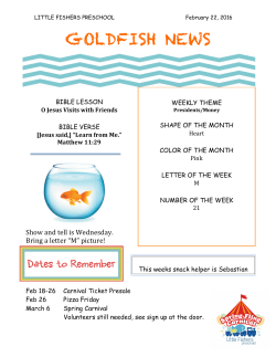 goldfish news - Little Fishers Preschool