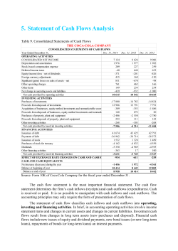 5. Statement of Cash Flows Analysis