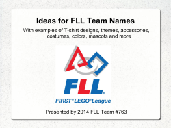 Ideas for FLL Team Names