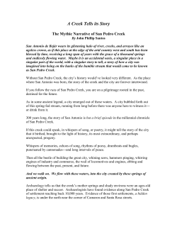 to view mythic narrative - San Pedro Creek Improvements Project