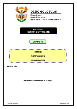 Grade 10 History (Exemplar)