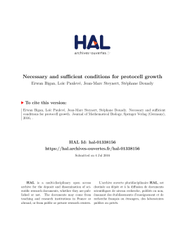 Necessary and sufficient conditions for protocell growth