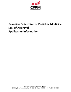 Canadian Federation of Podiatric Medicine Seal of Approval